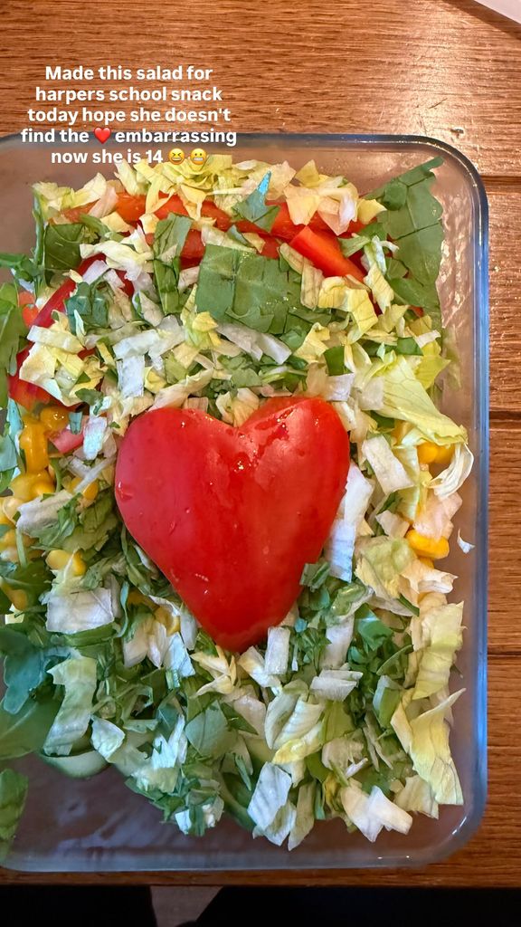 David Beckham và món salad trái tim dành cho con gái
