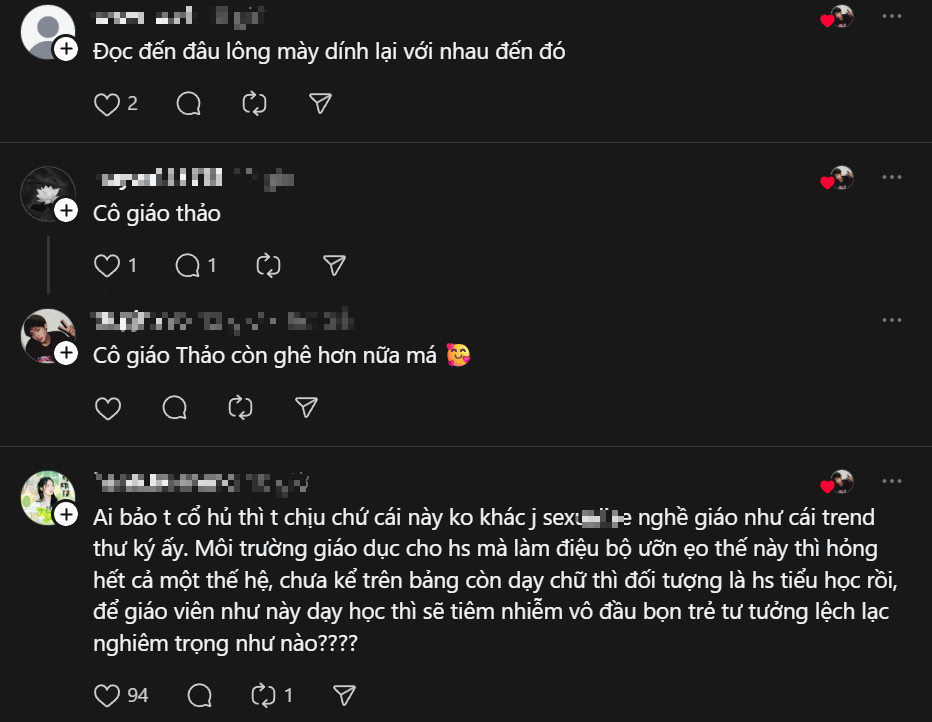 Phản ứng dữ dội từ cộng đồng mạng dành cho cô giáo TikTok