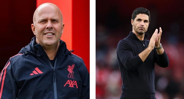 Tâm lý mạo hiểm là khác biệt giữa Arne Slot và Mikel Arteta.