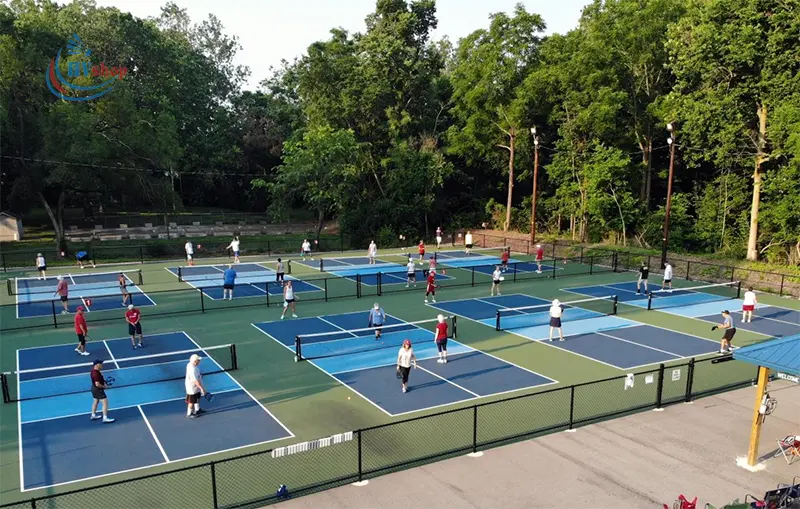 Mô hình nhiều sân pickleball trên diện tích tương đương sân tennis