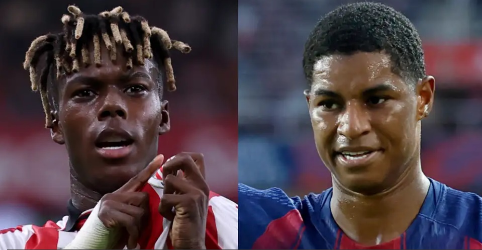 Nico Williams và Marcus Rashford được liên hệ với Barcelona