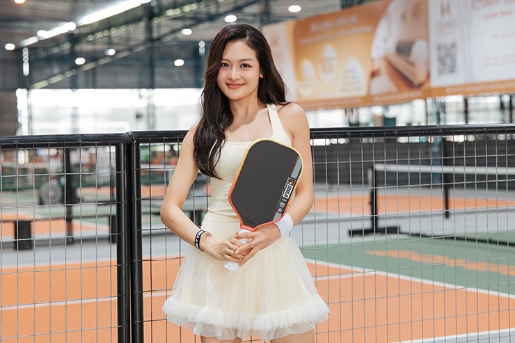 Thùy Anh chăm chỉ luyện tập pickleball