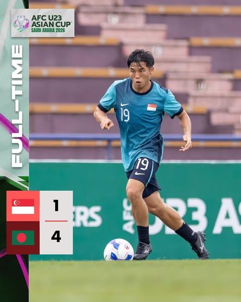 U23 Singapore thất bại trước U23 Bangladesh