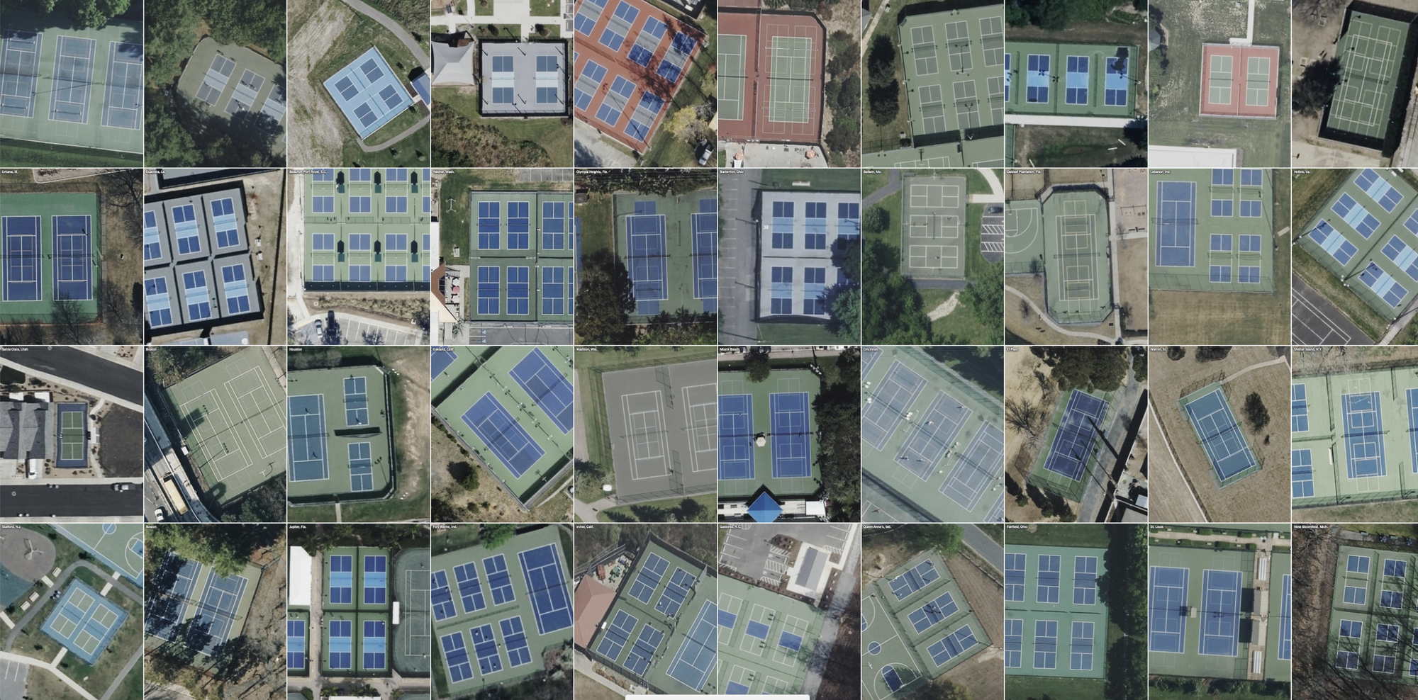Thiết kế chồng tầng giữa các sân Pickleball và Tennis