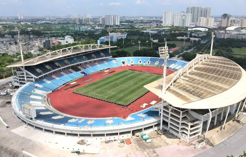 Sân vận động Quốc gia Mỹ Đình nhìn từ trên cao