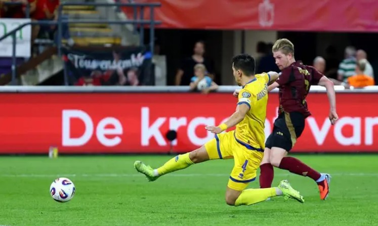 Kevin De Bruyne nổi bật trong trận đấu Bỉ vs Kazakhstan