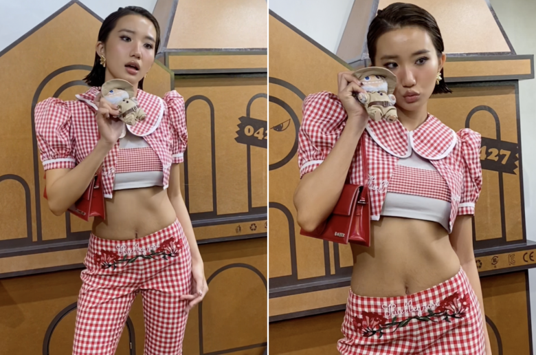 Khánh Huyền đổi style Tây với làn da nâu gây nhiều tranh luận.