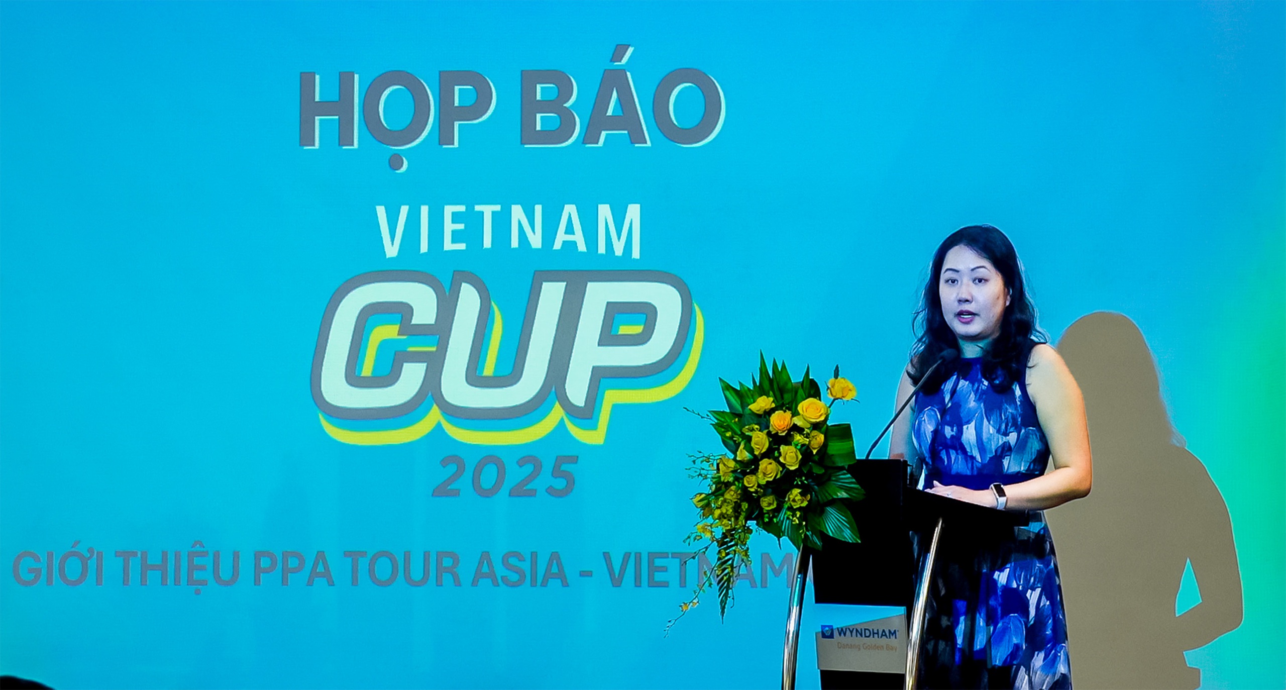 Bà Kimberly Koh - Giám đốc điều hành UPA Asia phát biểu tại buổi họp báo.