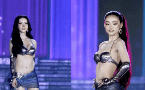 Phần catwalk áo tắm nóng bỏng của thí sinh 