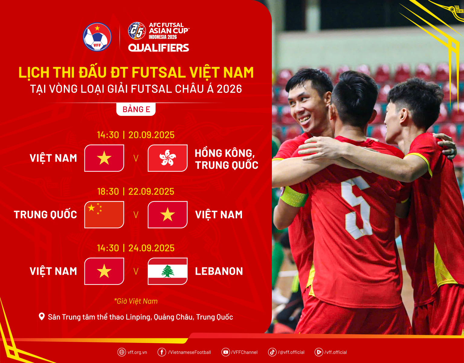Đội hình thi đấu của tuyển futsal Việt Nam