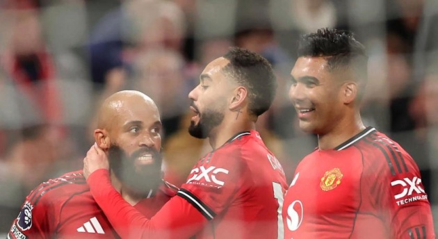 Mbeumo nâng tỷ số lên 3-0 cho MU. Mbeumo nâng tỷ số lên 3-0 cho MU.
