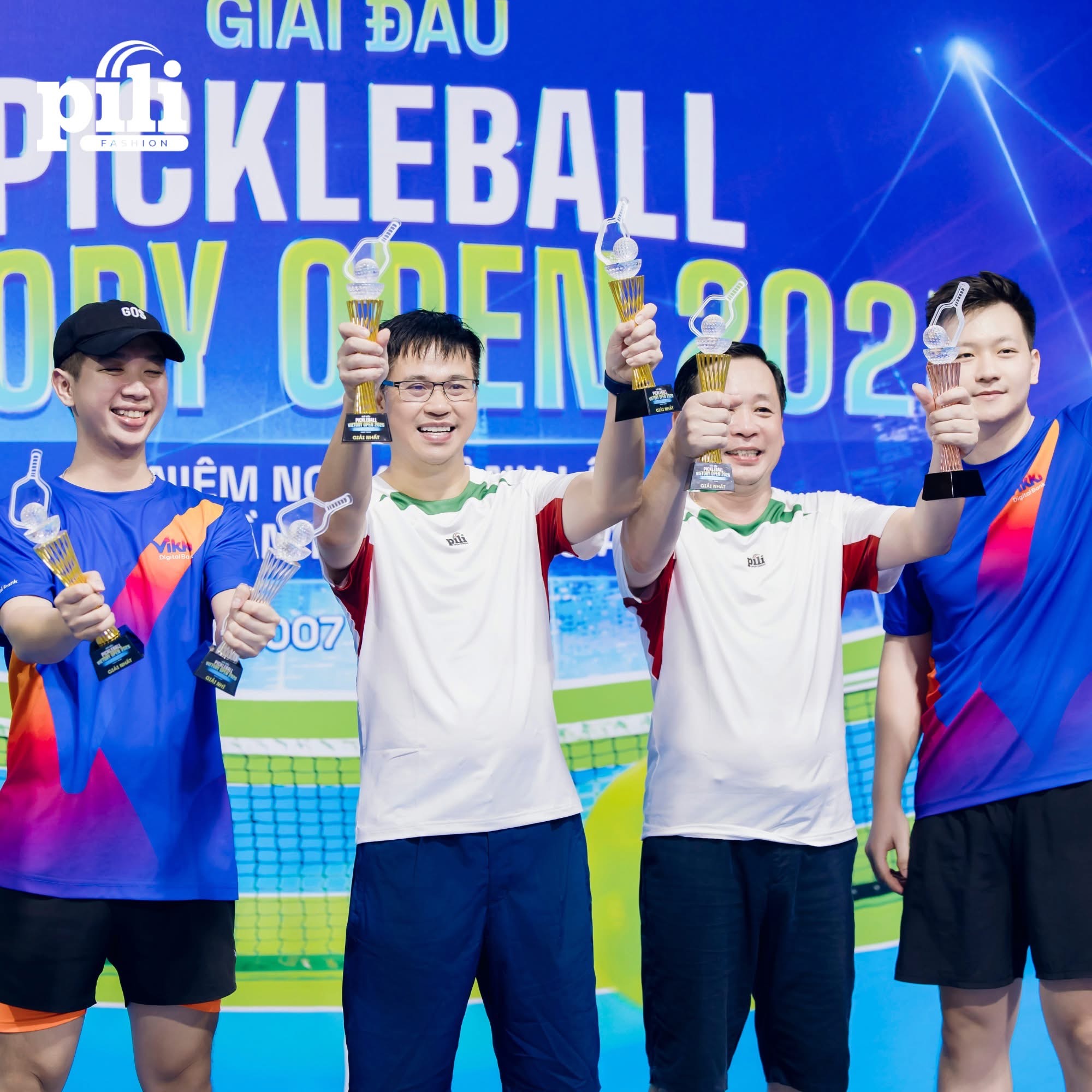 Vận động viên thi đấu đầy năng lượng tại giải Pickleball Vietory Open