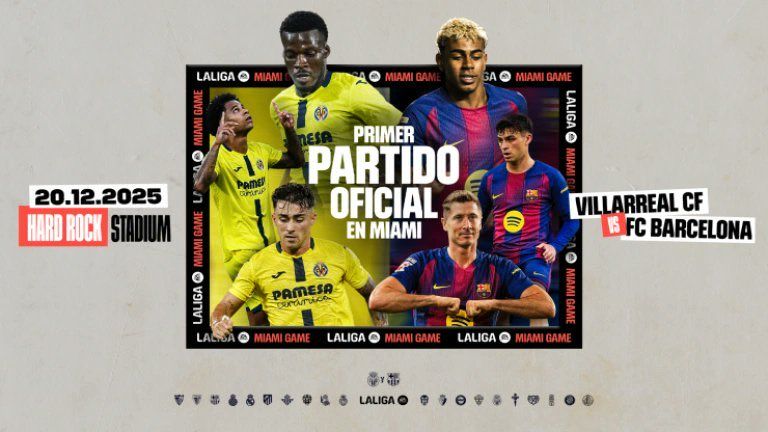 Trận Villarreal vs Barcelona sẽ được tổ chức ở Miami