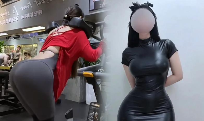 Phong cách quay từ phía sau tạo điểm nhấn cho hot girl phòng gym Hot girl phòng gym quay video từ phía sau