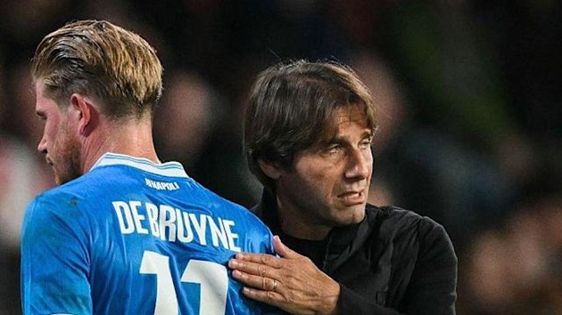 Conte có thể dùng De Bruyne đá số 9 ảo Conte có thể dùng De Bruyne đá số 9 ảo