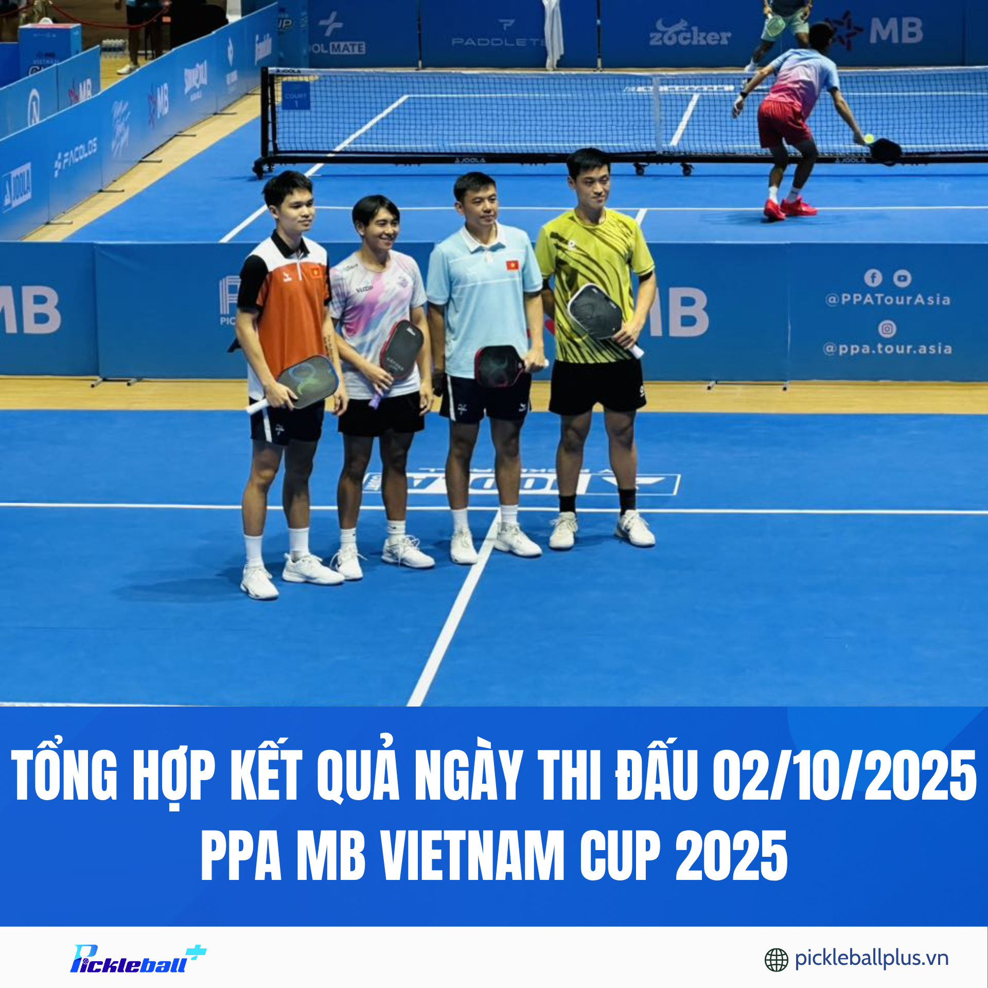 Các tay vợt Việt Nam thi đấu tại giải PPA MB Vietnam Cup