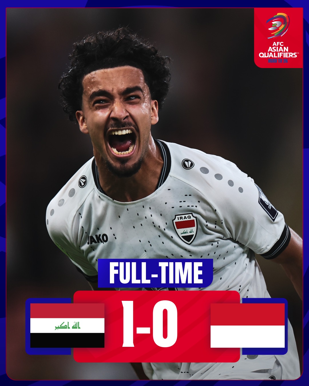 Tuyển Iraq toàn thắng trước Indonesia trong cả 3 lần chạm trán tại vòng loại World Cup 2026