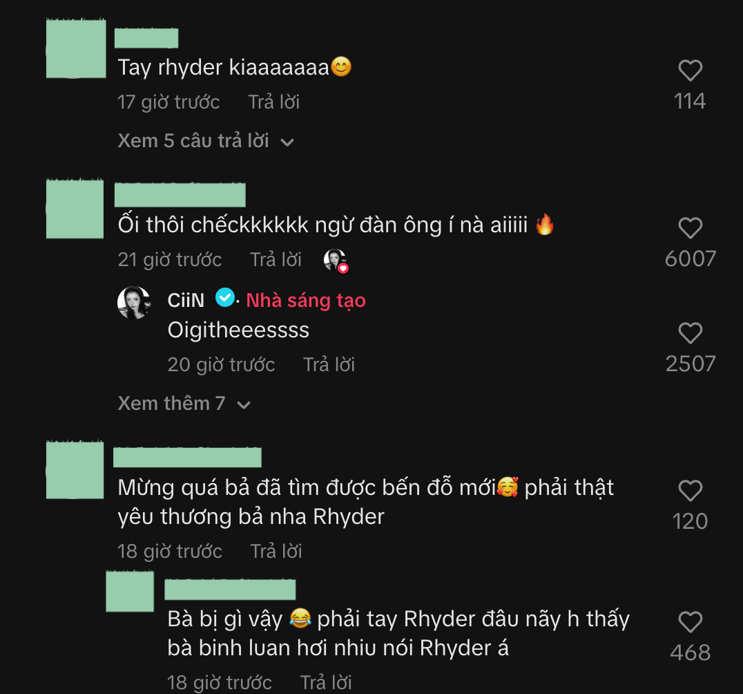 Phản ứng đáng ngờ của CiiN khi netizen đề cập đến RHYDER Phản ứng đáng ngờ của CiiN khi netizen đề cập đến RHYDER