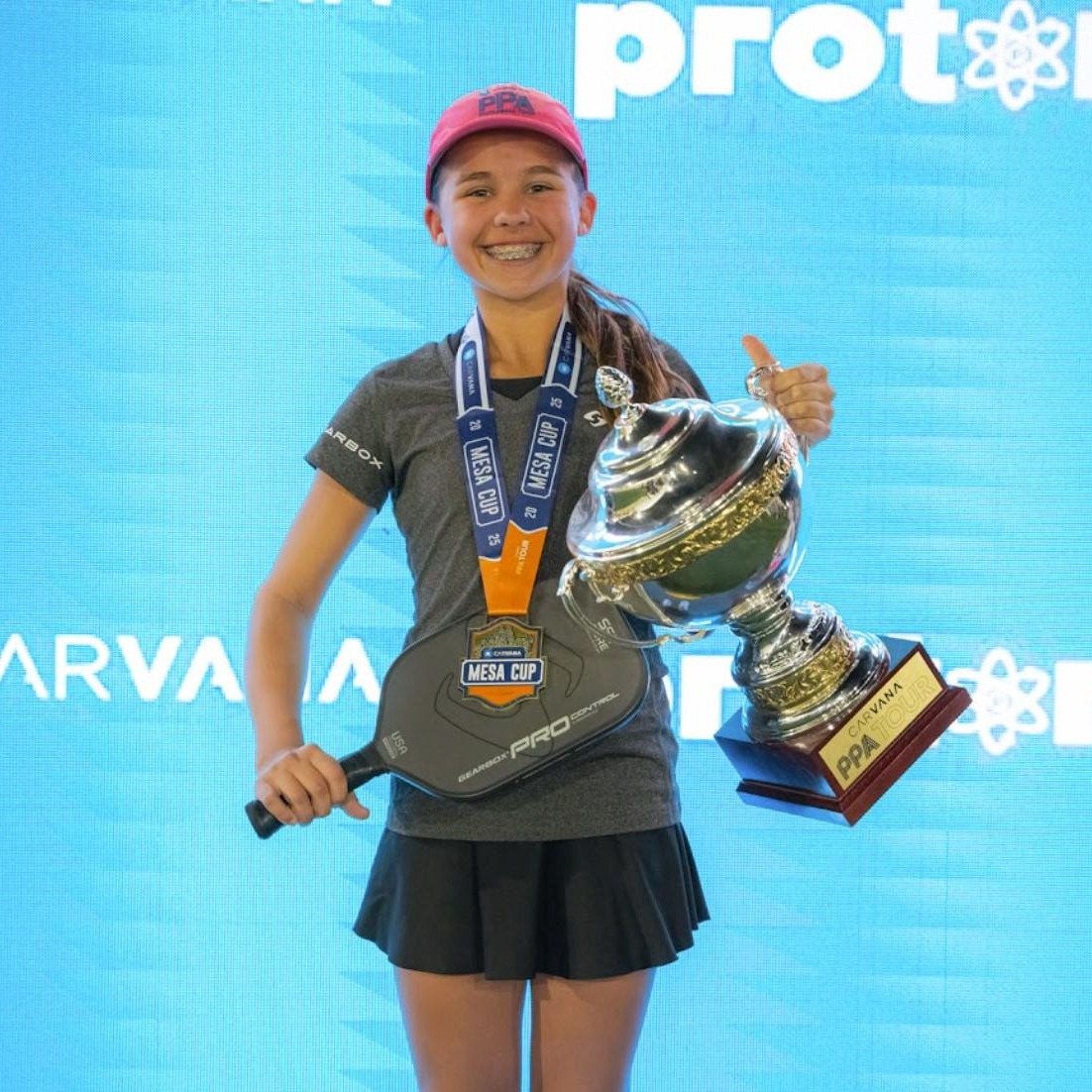 Kelly Goodnow trên sân thi đấu Kelly Goodnow trong trận chung kết PPA World Championships 2025