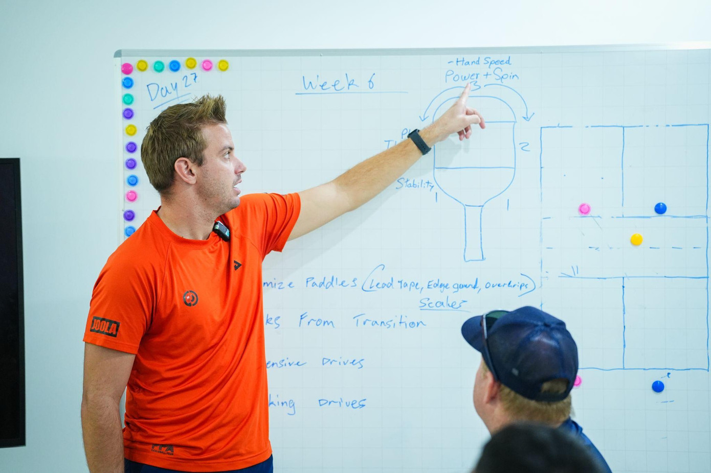 Collin Johns trên sân đấu Tay vợt Collin Johns thi đấu