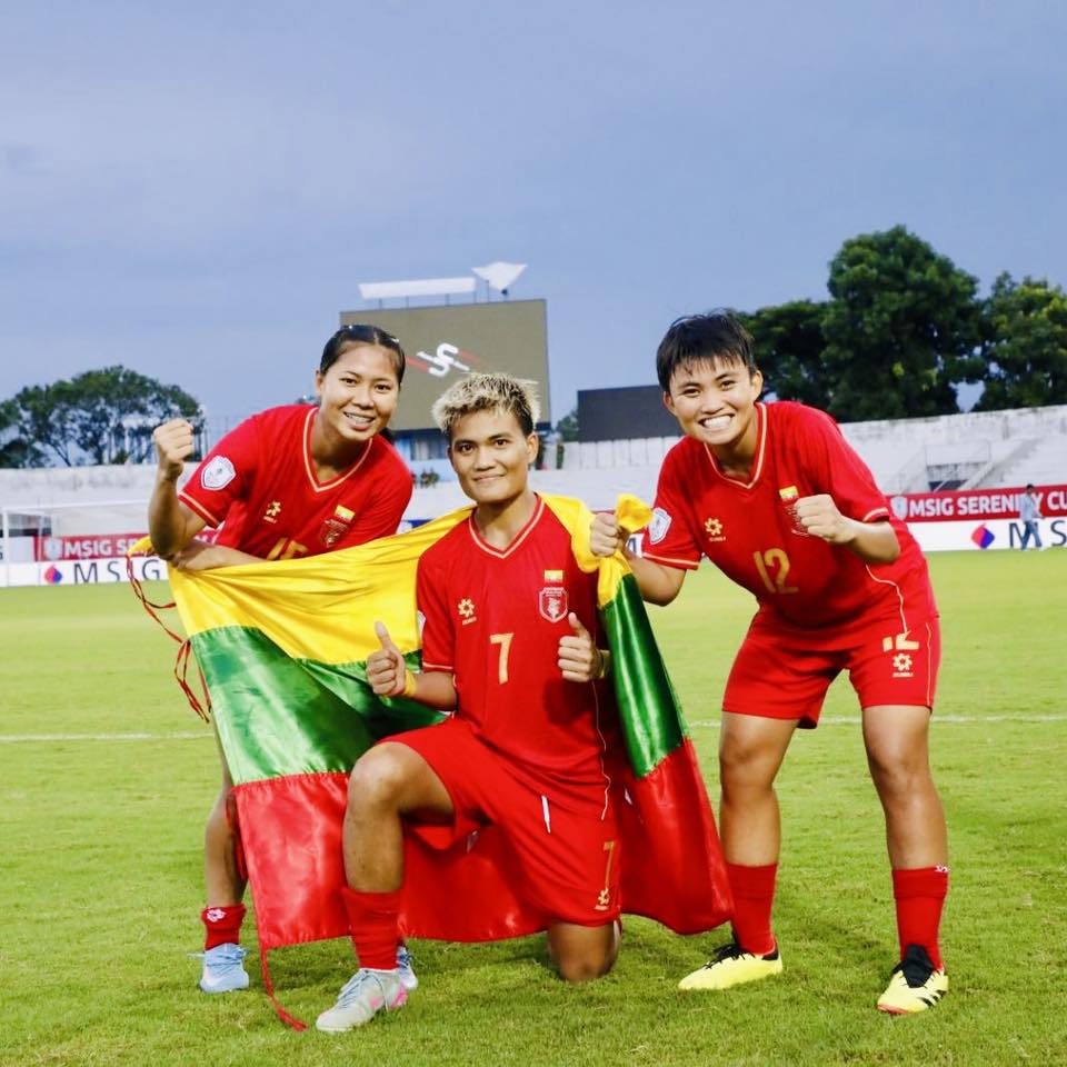 Đối thủ của Huỳnh Như gây ấn tượng khi thắng 2 đội Nhật Bản, là ứng viên cho HCV SEA Games 2025 - Ảnh 2. ĐT nữ Myanmar là ứng viên cho tấm HCV SEA Games 2025