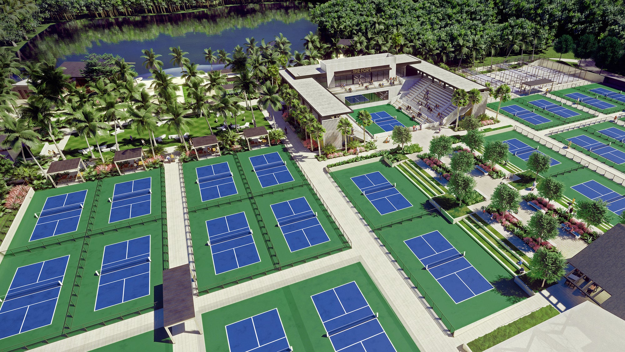 Giải đấu Pickleball tại The Fort Cảnh thi đấu sôi động ở The Fort