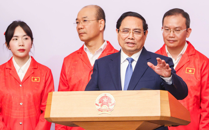 Thủ tướng Phạm Minh Chính phát biểu tại lễ xuất quân SEA Games 33