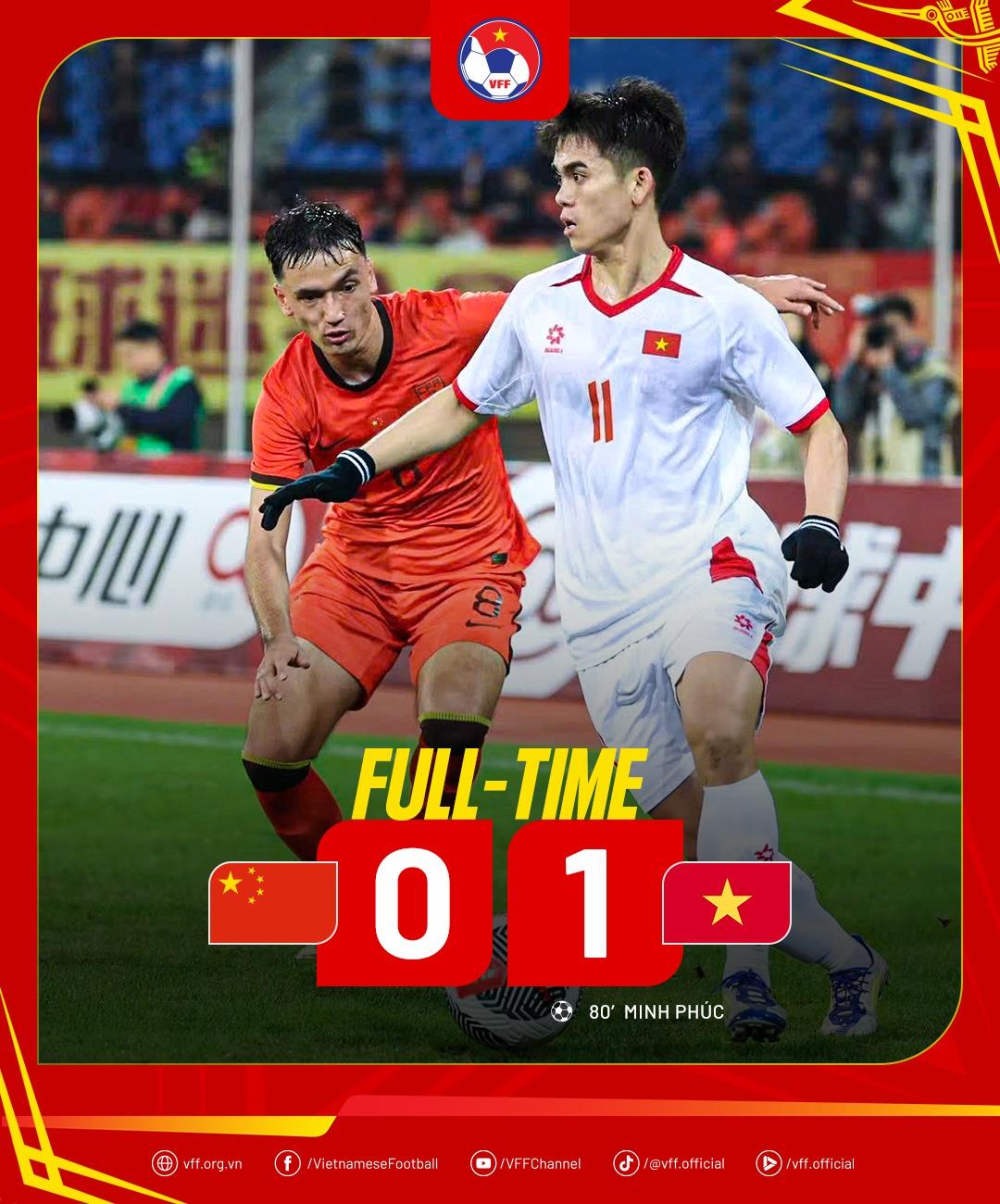 U22 Việt Nam bất bại trước U22 Trung Quốc trong năm 2025