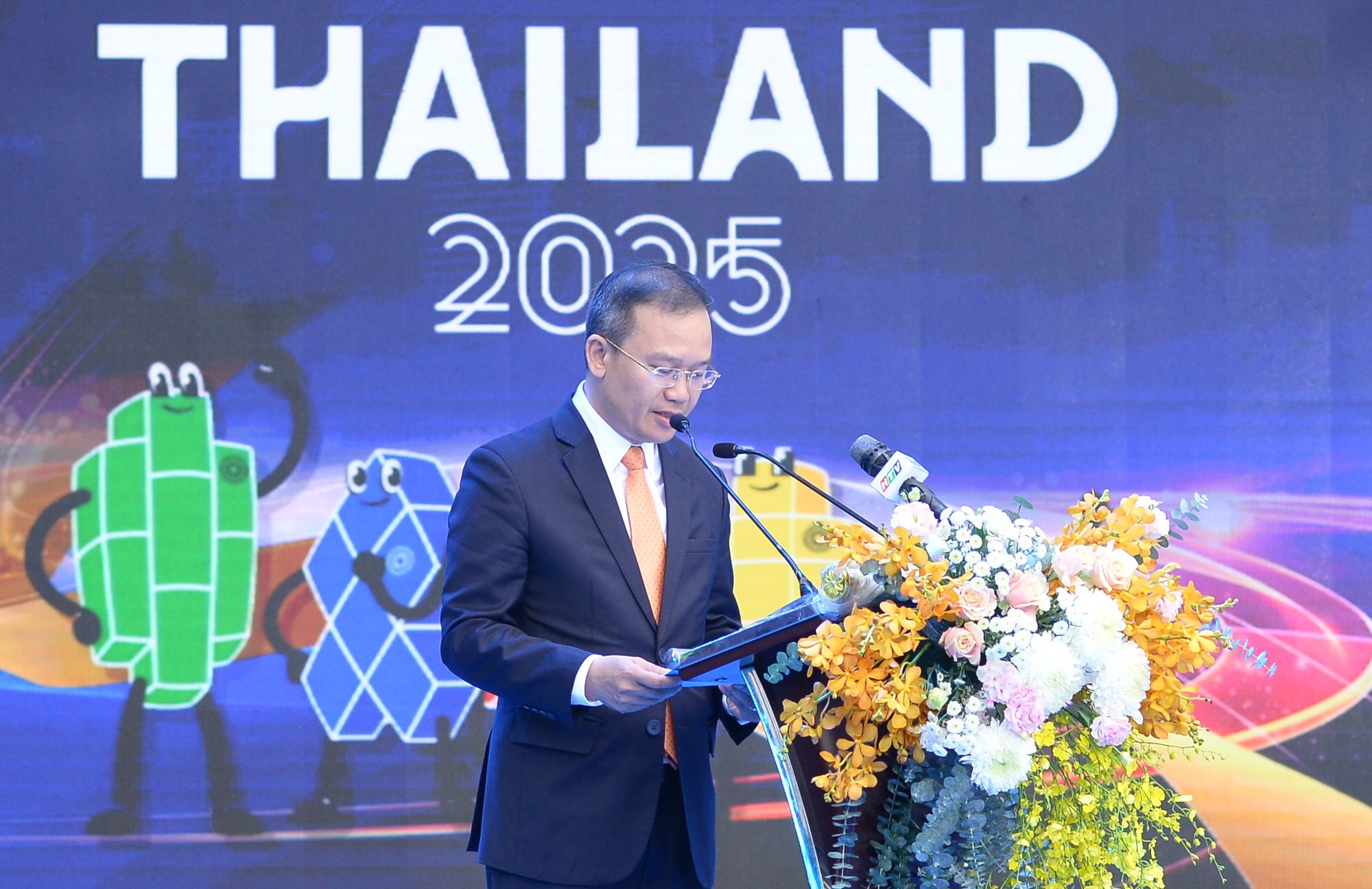 Phó Cục trưởng Cục TDTT Việt Nam Nguyễn Hồng Minh phát biểu tại lễ xuất quân