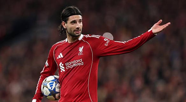 Liverpool xúc tính việc gia hạn với Dominik Szoboszlai. Dominik Szoboszlai trong màu áo Liverpool