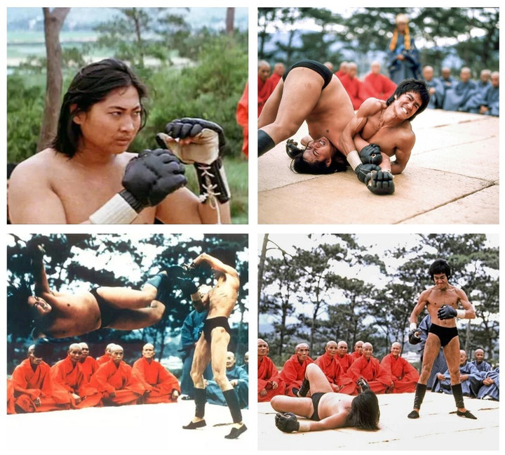 Trận chiến giữa Lý Tiểu Long và Hồng Kim Bảo trong phim Long Tranh Hổ Đấu