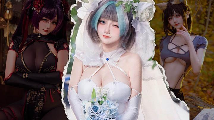 Diện váy cô dâu ngọt ngào, nữ coser lại khiến fan “bùng nổ thị giác