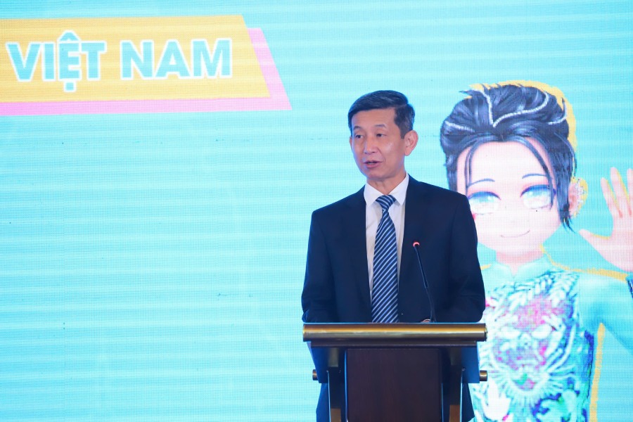 Ông Nguyễn Danh Hoàng Việt phát biểu tại buổi lễ thành lập đội tuyển Phát biểu của Cục trưởng Cục Thể dục thể thao Việt Nam