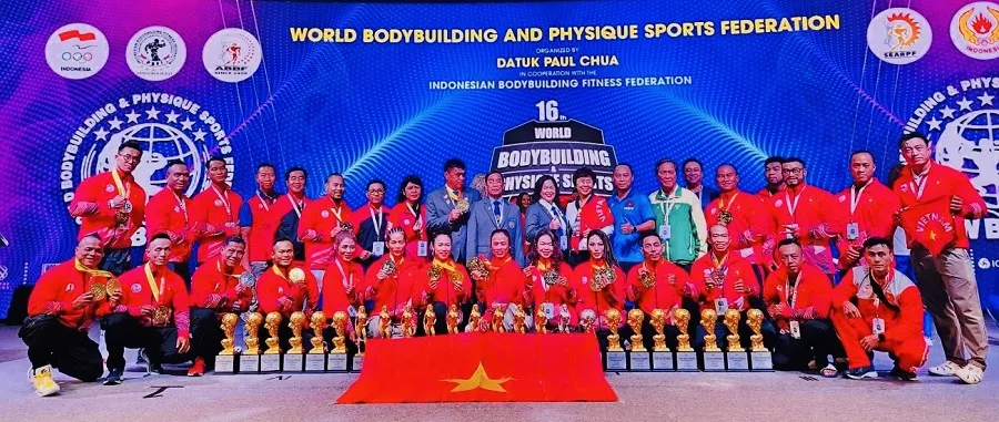 Đội tuyển thể hình Việt Nam có 10 HCV tại giải vô địch thế giới 2025