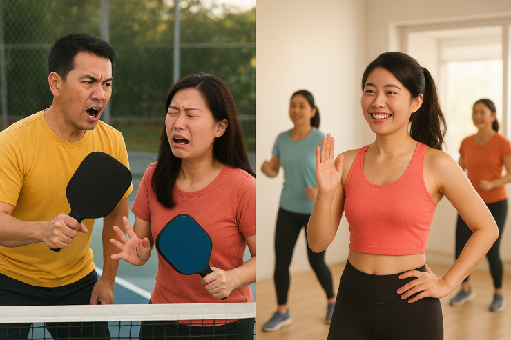 Nhiều cô vợ phản ánh, chơi pickleball với chồng thường xuyên bị mắng mỏ thà tập môn khác còn hơn