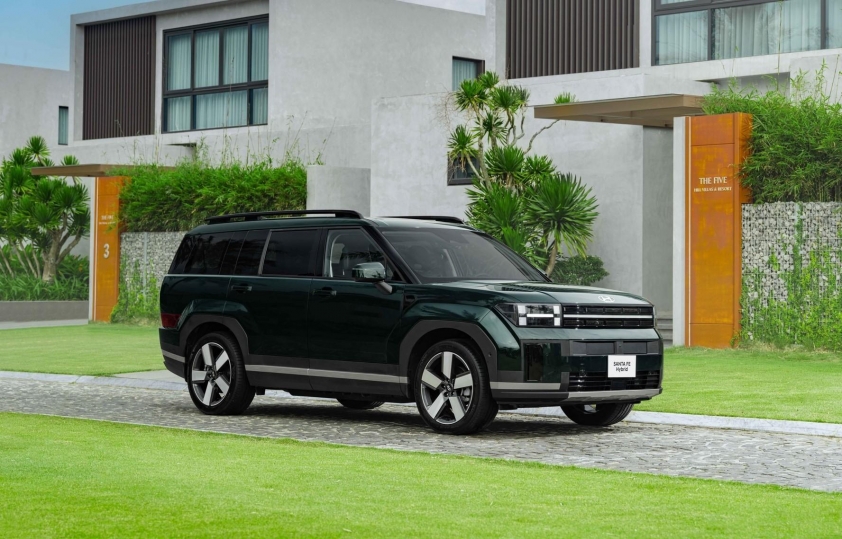 Hyundai Santa Fe Hybrid 5 Hyundai Santa Fe Hybrid màu bạc