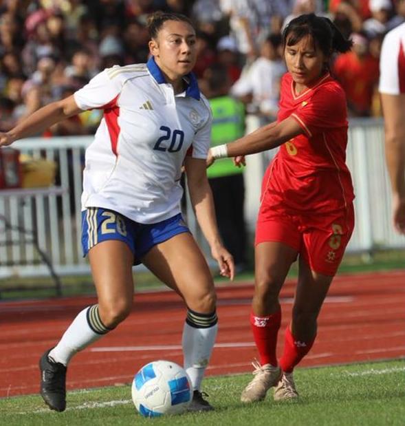 Bàn thắng mở tỉ số của Myanmar Bàn thắng sớm giúp Myanmar chiếm ưu thế