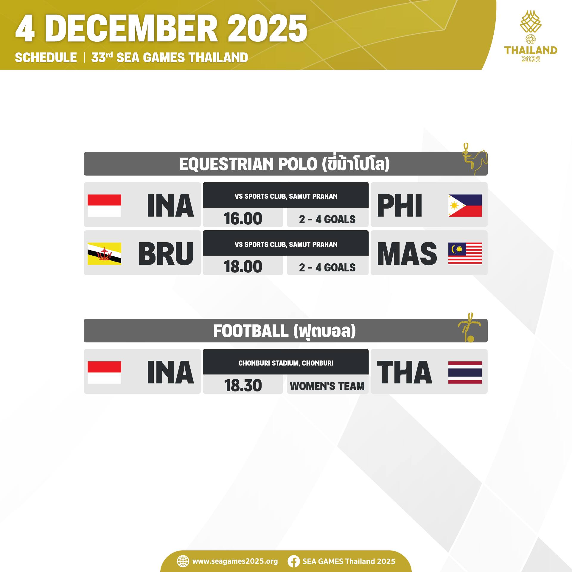 Lịch thi đấu SEA Games 33 ngày 4/12 mới nhất: Thái Lan so tài với Indonesia - Ảnh 2. Môn polo tại SEA Games 33