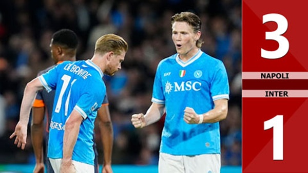 Napoli giành chiến thắng thuyết phục trước Inter Cảnh trận đấu giữa Napoli và Inter Milan