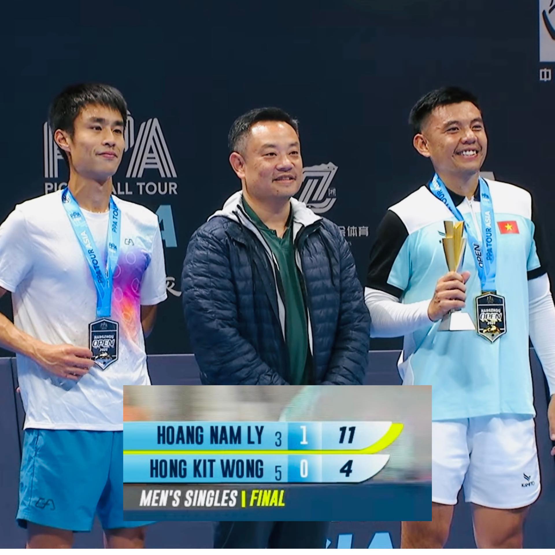 Lý Hoàng Nam thi đấu pickleball