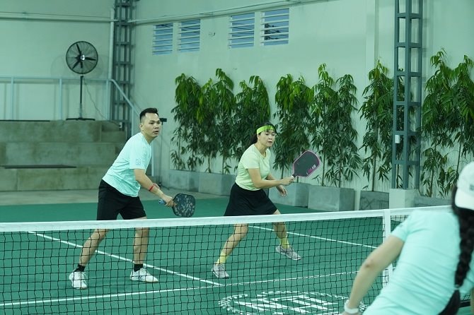 Các doanh nhân tham gia chương trình giao lưu thể thao