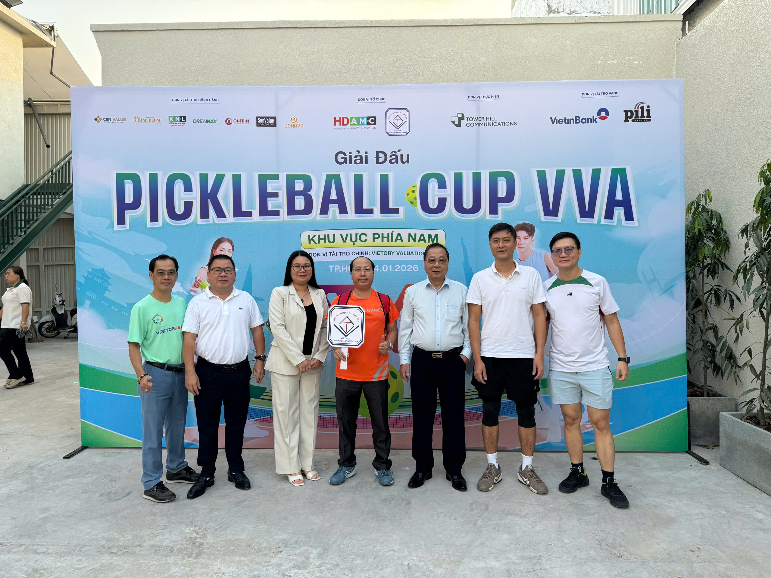 Các đại biểu tại lễ khai mạc giải Pickleball CUP VVA khu vực phía Nam