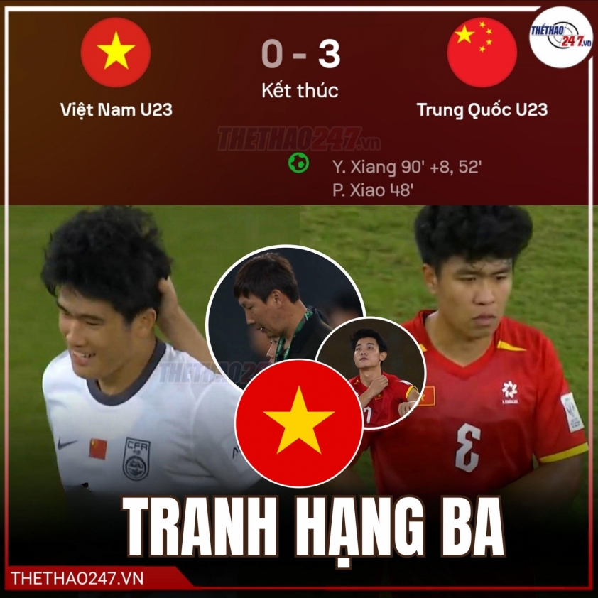 U23 Trung Quốc thắng đậm U23 Việt Nam