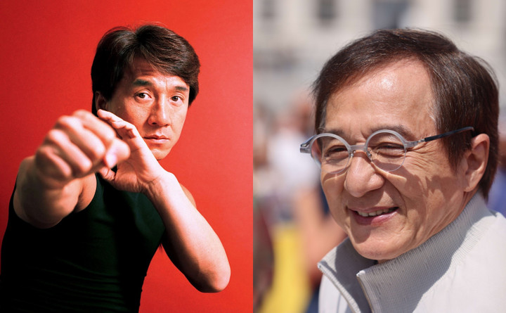 Thành Long trong một cảnh phim hài kungfu