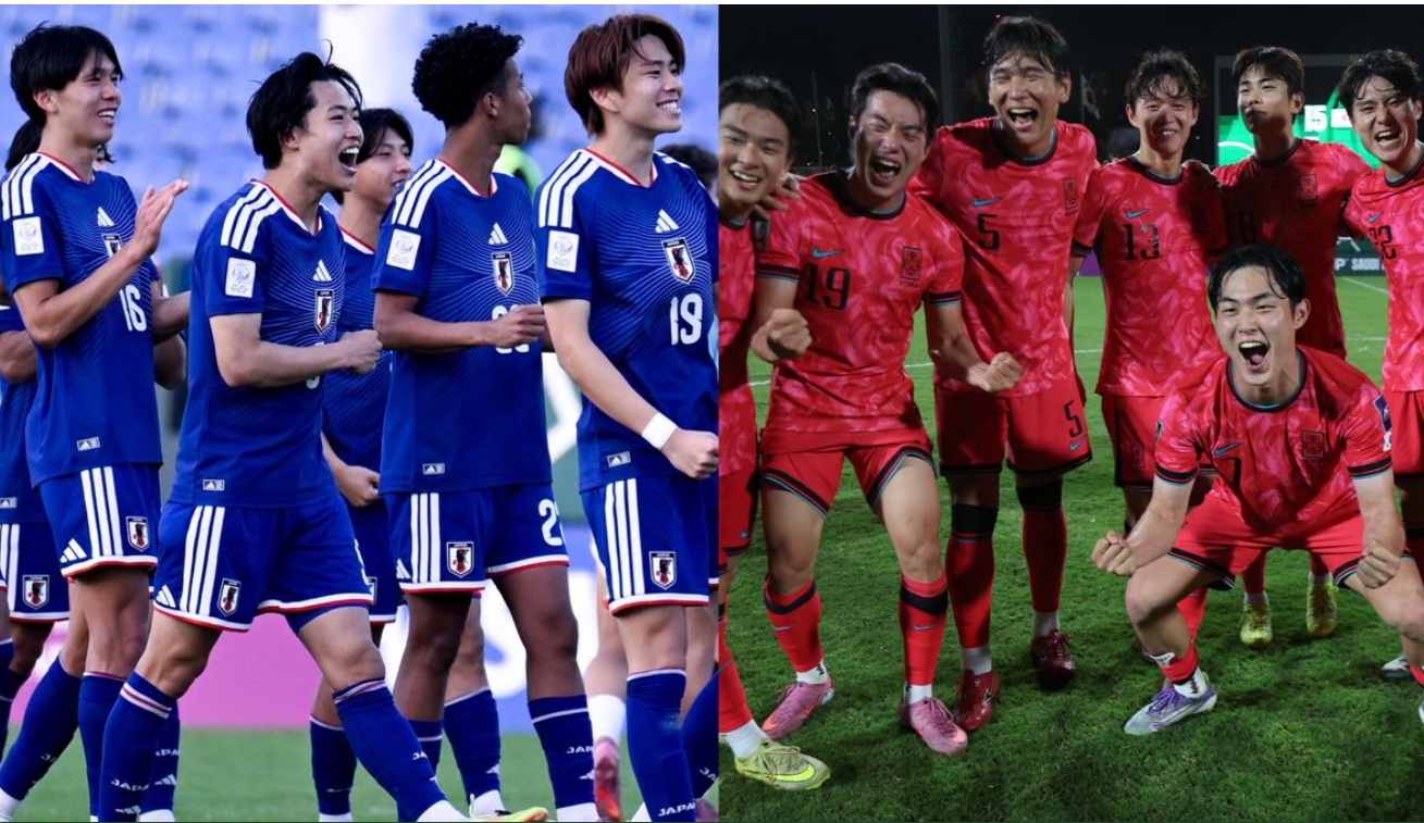 Cầu thủ hai đội trên sân thi đấu