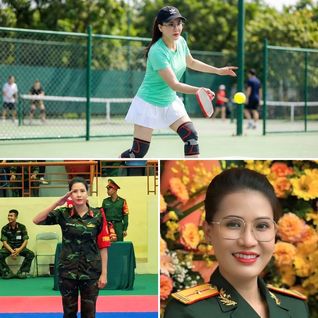Những nữ sĩ quan Quân đội thi đấu Pickleball