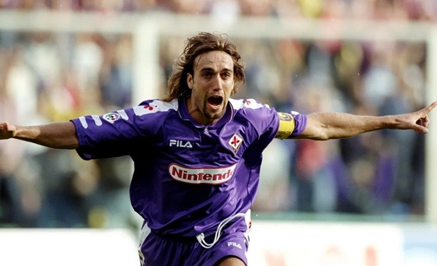 Gabriel Batistuta là chân sút biểu tượng của Fiorentina.