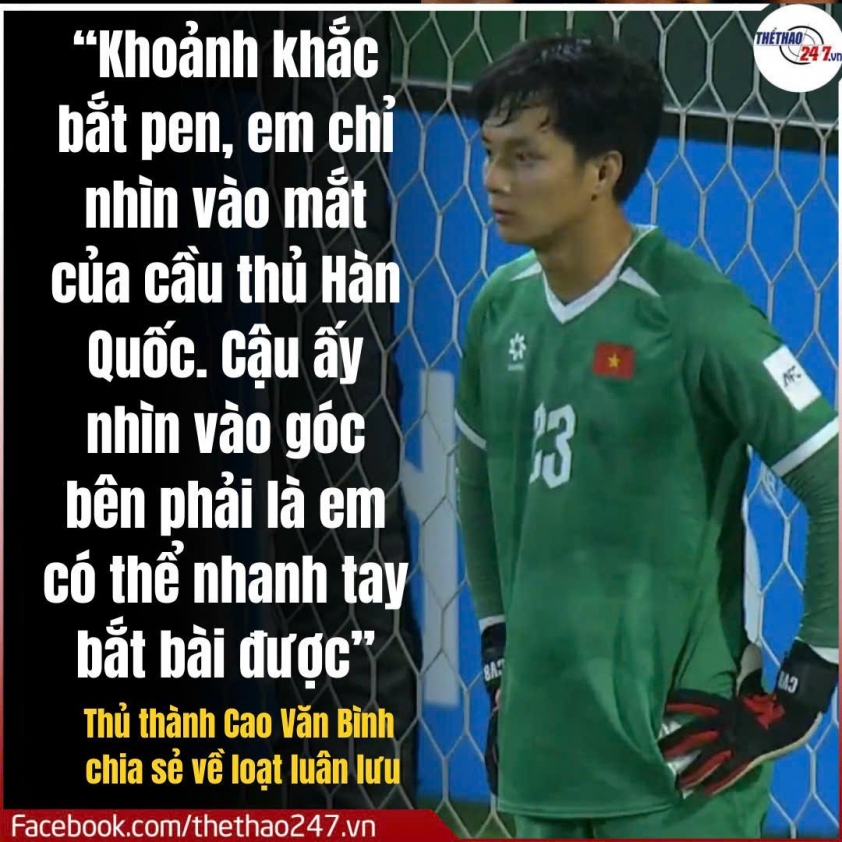 Thủ môn U23 Việt Nam thi đấu xuất thần trong loạt luân lưu