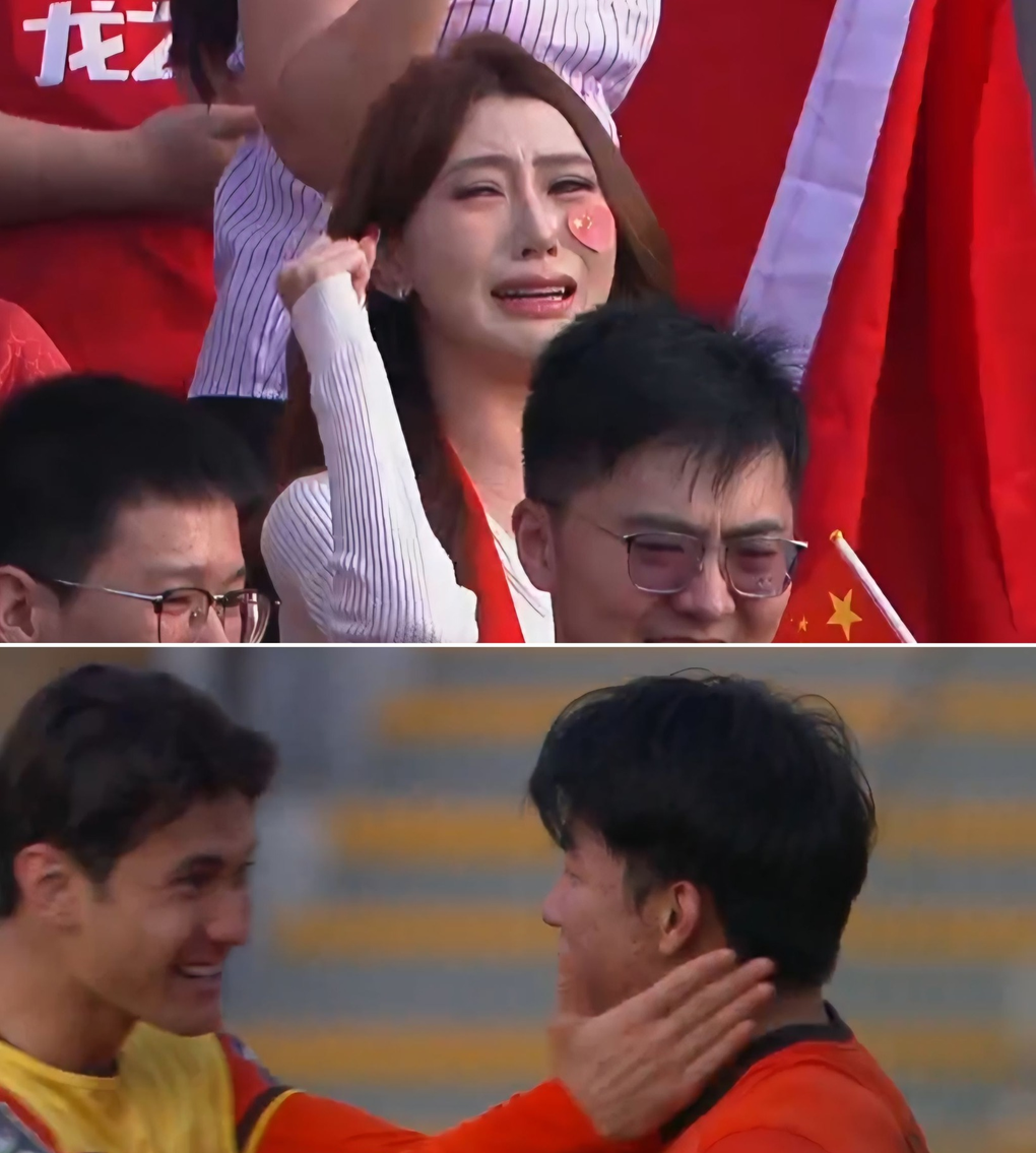Nữ CĐV xinh đẹp Trung Quốc khóc nức nở gây sốt trước trận gặp U23 Việt Nam - 2