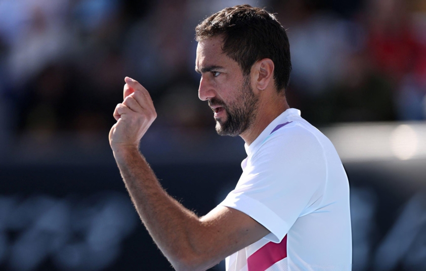 Marin Cilic thi đấu tại Australian Open 2026